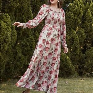 Maxi floral spring dress